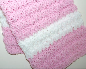 Easy Crochet Baby Afghan Pattern Textured Reversible Baby 3 sizes Crochet Pattern Tutorial  Guide to use your favorite size crochet hook