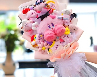Crochet flowers Kirby bouquet -Graduation Bouquet - Mother Day Gift - Gift for Mom - Anime gift -  Mother's day, Graduation- anime bouquet