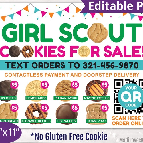 2022 ABC Girl Scout Flyer With QR Code No Gf Printable Etsy