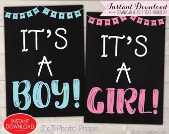 It's a Boy Sign, It's a Girl Sign, Gender Reveal Sign, Gender Reveal Decorations Gender Reveal Ideas Gender Reveal Party Gender Reveal Signs