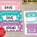 Printable Cash Envelopes for Kid, Save Give Spend, Editable Christmas ...