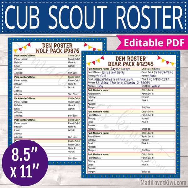 Cub Scout Printables Etsy