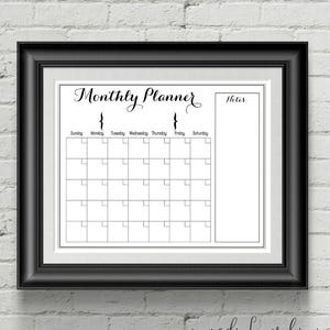 Printable Monthly Calendar Family Calendar Printable | Etsy
