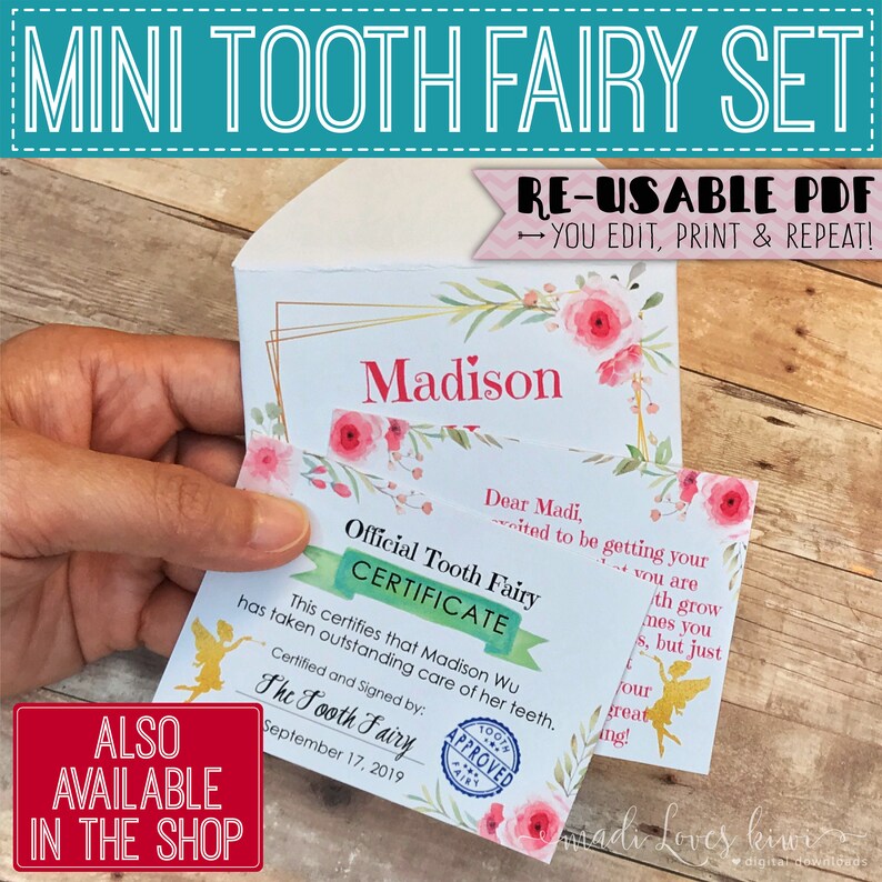 Rainbow Tooth Fairy Prop, First Lost Tooth Photo Prop, First Lost Tooth Sign, Digital Tooth Fairy, Girl Tooth Fairy, Lost First Tooth Sign image 6