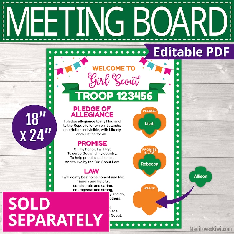Printable Girl Scout Promise Law COMMUNITY Version Daisy Etsy Printable Girl Scout Promise Law COMMUNITY Version Daisy Etsy