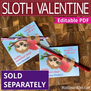 Printable Flower Valentine Card for Class, Editable Happy Heart Day ...