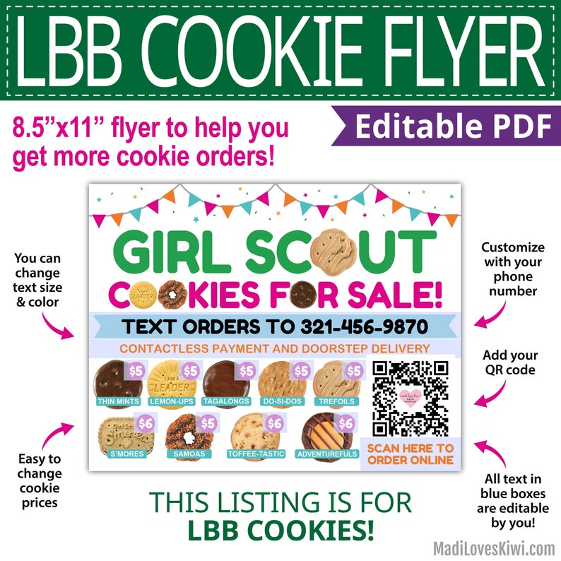 2022 LBB Girl Scout Flyer With QR Code 8.5x11 Printable Etsy
