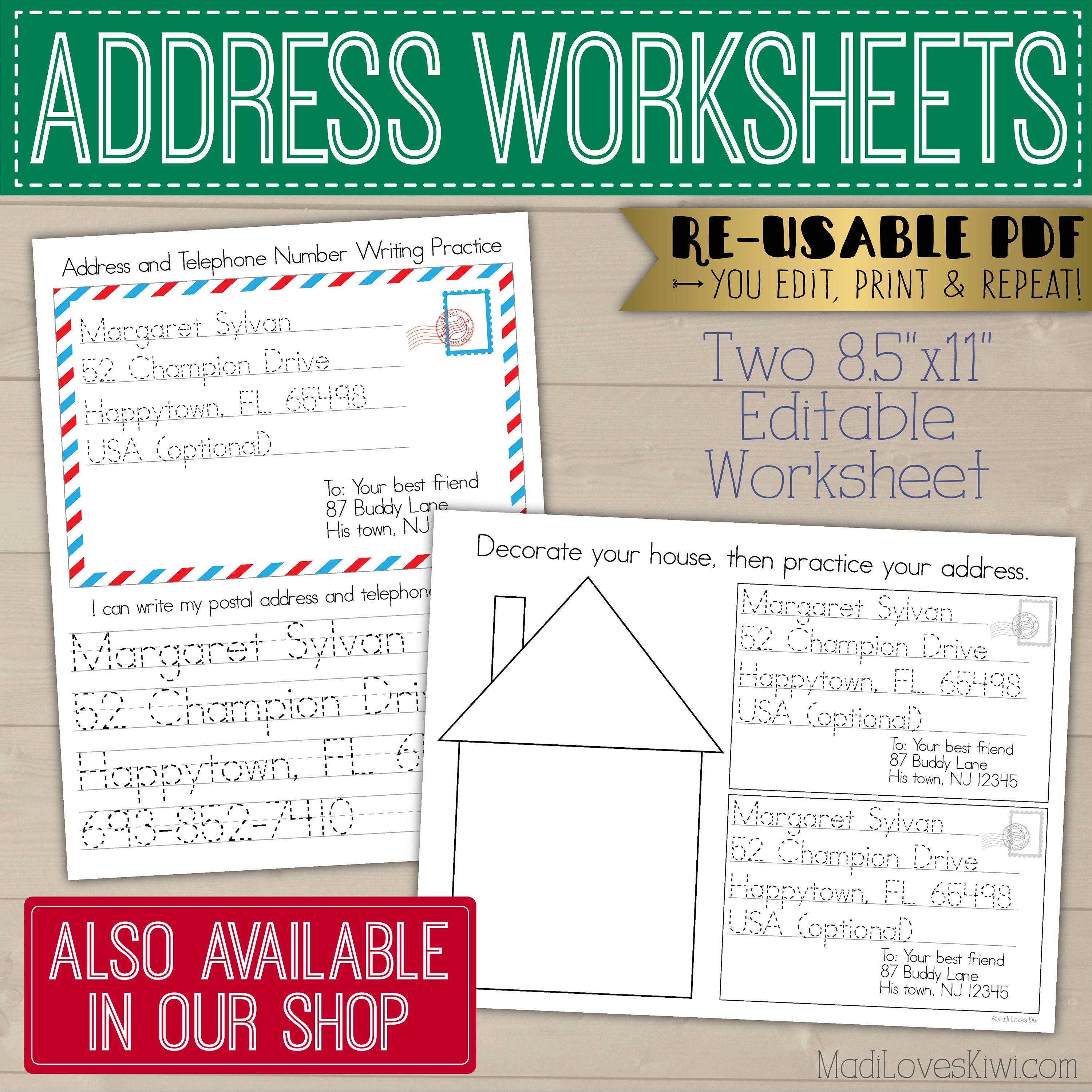 Printable Name Writing Worksheet Editable Handwriting Print | Etsy