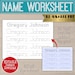 Printable Name Writing Worksheet, Editable Handwriting Print Practice ...