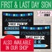 First Day of School Sign Reusable Last Day Chalkboard Photo - Etsy