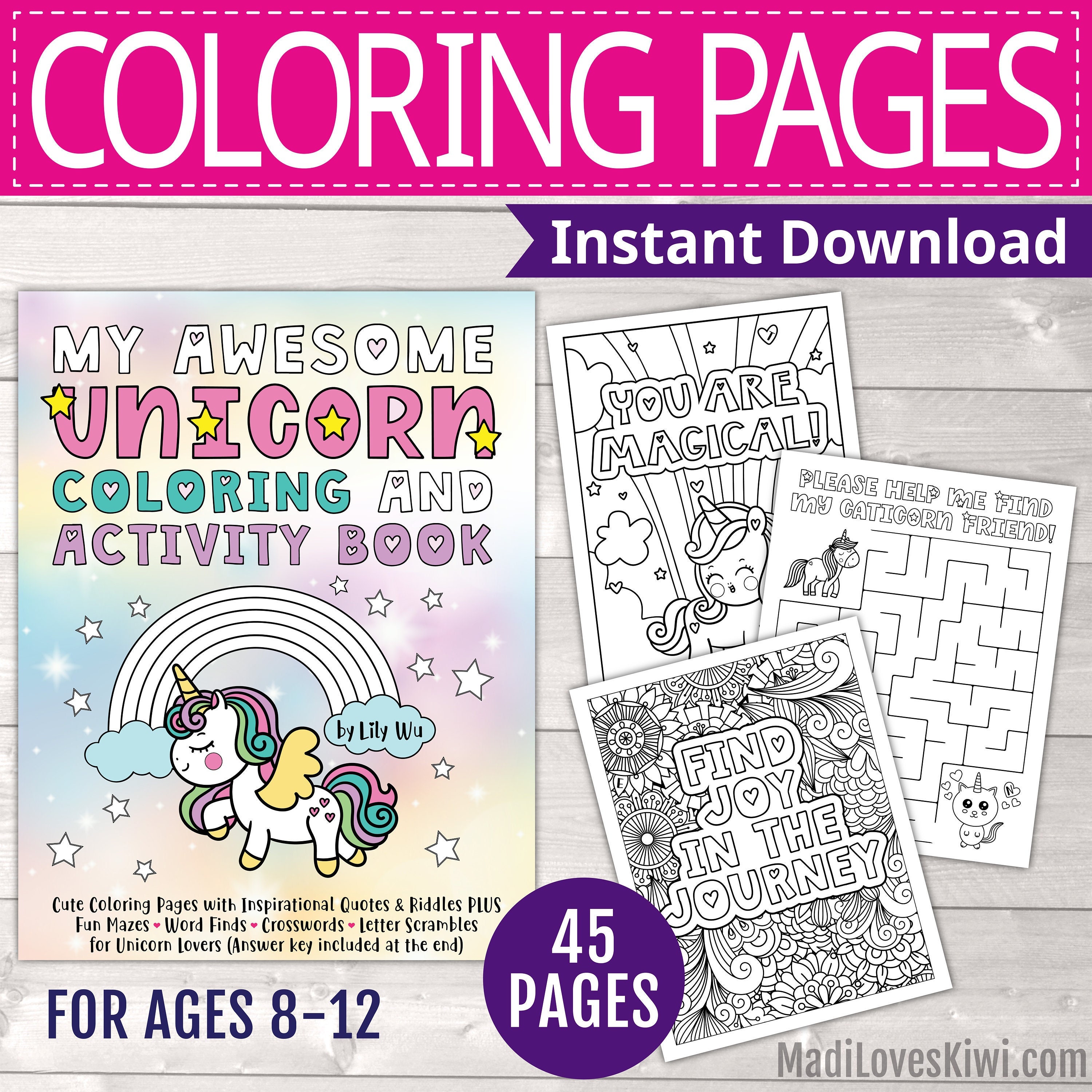 Color by Numbers Coloring Book for Kids Ages 8-12: Perfect Color By Number  Coloring Book For Kids With Beautiful Design To Create Wonderful Art For Ki  (Paperback)