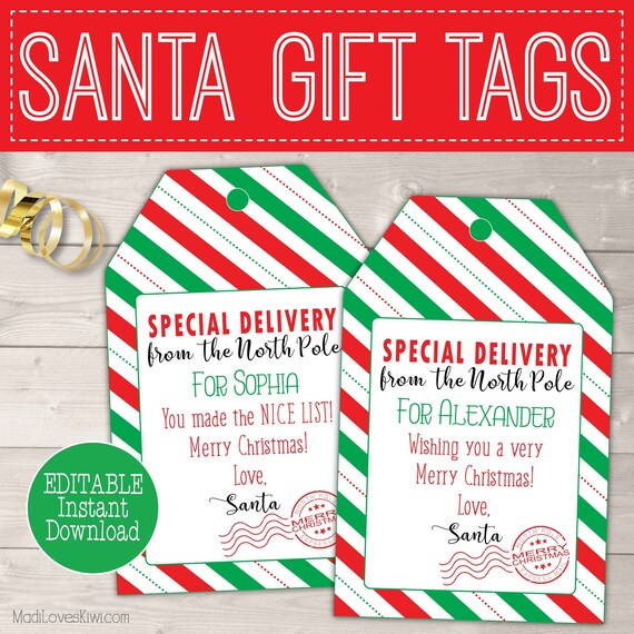 Special Delivery From North Pole Instant Download Personalized Santa Gift Printable Editable Christmas Present Note Reusable Digital By Madi Loves Kiwi Printables Shop Catch My Party Special Delivery From North Pole Instant Download Personalized Santa Gift Printable Editable Christmas Present Note Reusable Digital By Madi Loves Kiwi Printables Shop Catch My Party