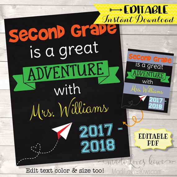 editable classroom sign printable