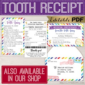 Rainbow Tooth Fairy Prop, First Lost Tooth Photo Prop, First Lost Tooth Sign, Digital Tooth Fairy, Girl Tooth Fairy, Lost First Tooth Sign image 5