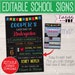 First Day of School Sign Reusable Last Day Chalkboard Photo - Etsy