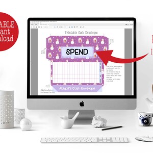 Printable Cash Envelopes for Kid, Save Give Spend, Editable Christmas ...