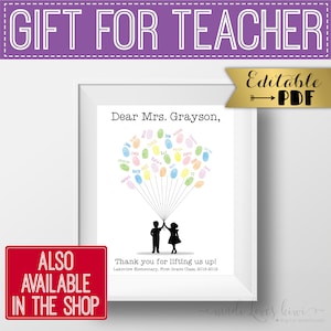 VIP Room Service Door Hanger for Teacher Appreciation Week, Printable End of Year Gift Tag, Editable Classroom Mom Idea Digital Download PTA image 6