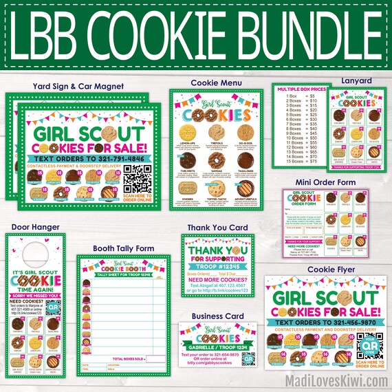 2022 LBB Girl Scout Cookie Printable Door Hanger Editable Yard Sign 2022 LBB Girl Scout Cookie Printable Door Hanger Editable Yard Sign
