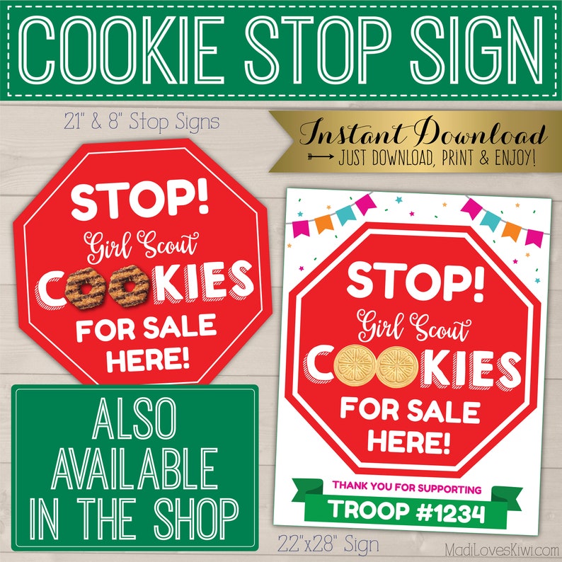 EDITABLE Girl Scout Cookie Thank You Note, Printable Order Sales Receipt, Troop Leader Instant Download, Booth Seller Card with Contact Info image 5