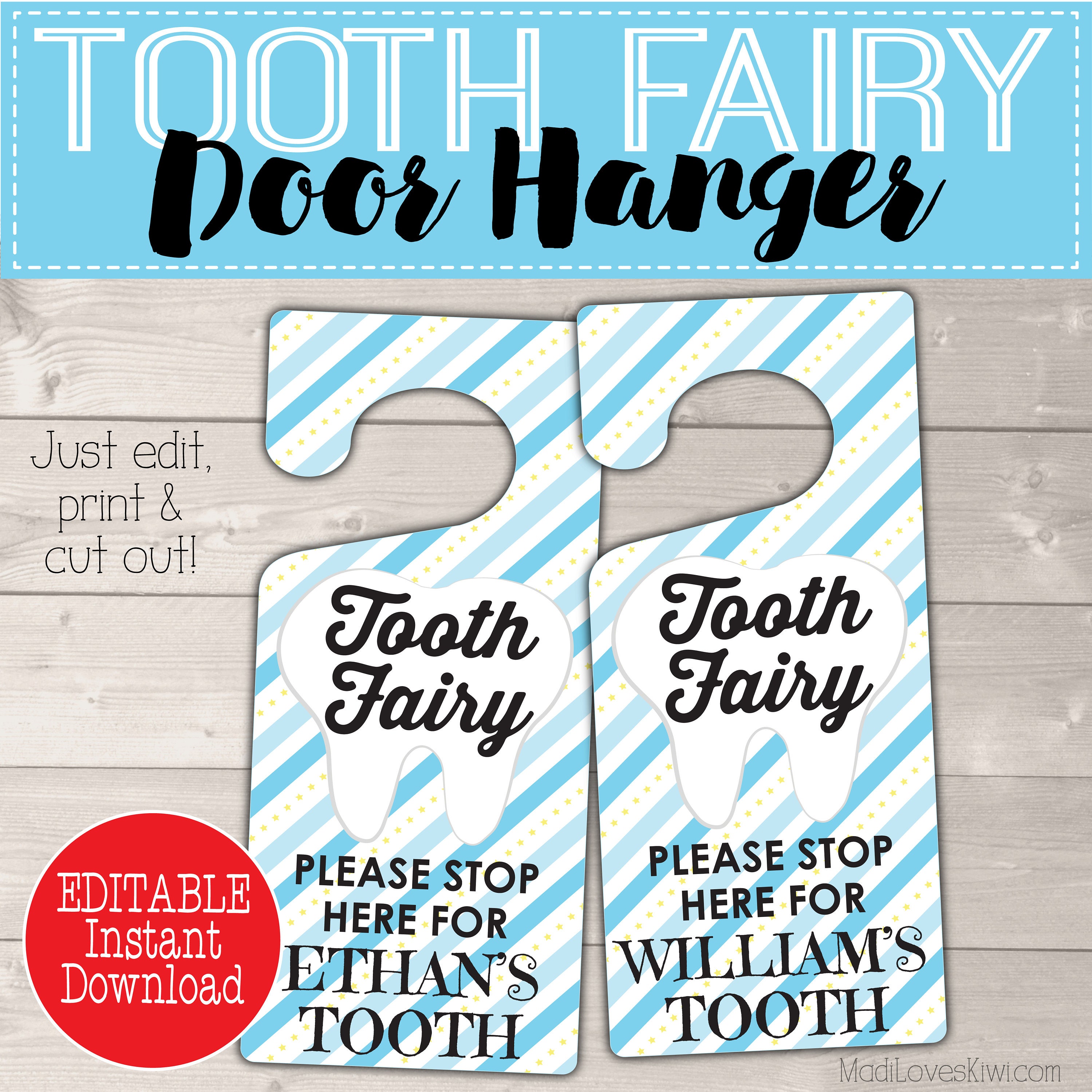 boy tooth fairy letter instant download kit pdf teeth etsy