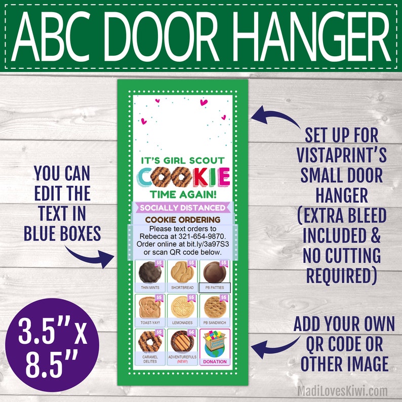 2022 Abc Girl Scout Door Hanger for VISTAPRINT Printable Etsy UK