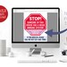 Editable Weak Immune System Door Sign, Immunocompromised Stop Sign for ...