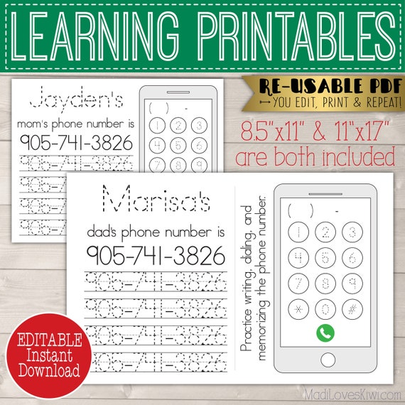 Editable Phone Number Tracing Practice Worksheet Preschool Name editable-phone-number-tracing-practice-worksheet-preschool-name