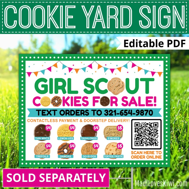 2023 LBB Girl Scout Flyer With QR Code Printable Cookie Menu Etsy