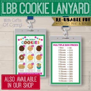 EDITABLE Girl Scout Cookie Thank You Note, Printable Order Sales Receipt, Troop Leader Instant Download, Booth Seller Card with Contact Info image 9