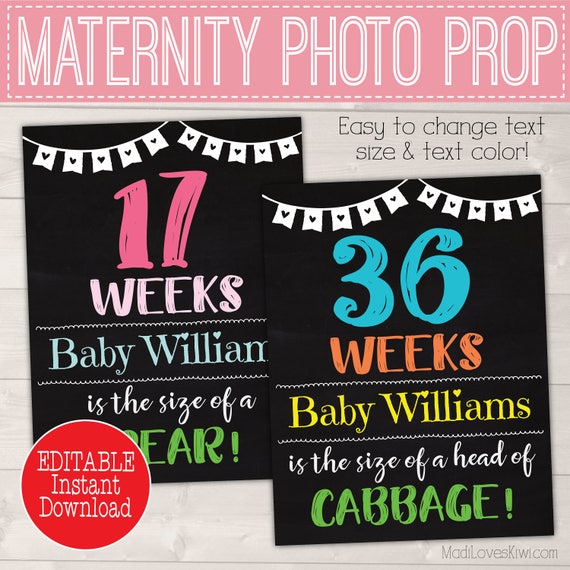 editable pregnancy chalkboard sign pregnancy week sign diy etsy