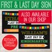 First Day of School Sign Reusable Last Day Chalkboard Photo - Etsy