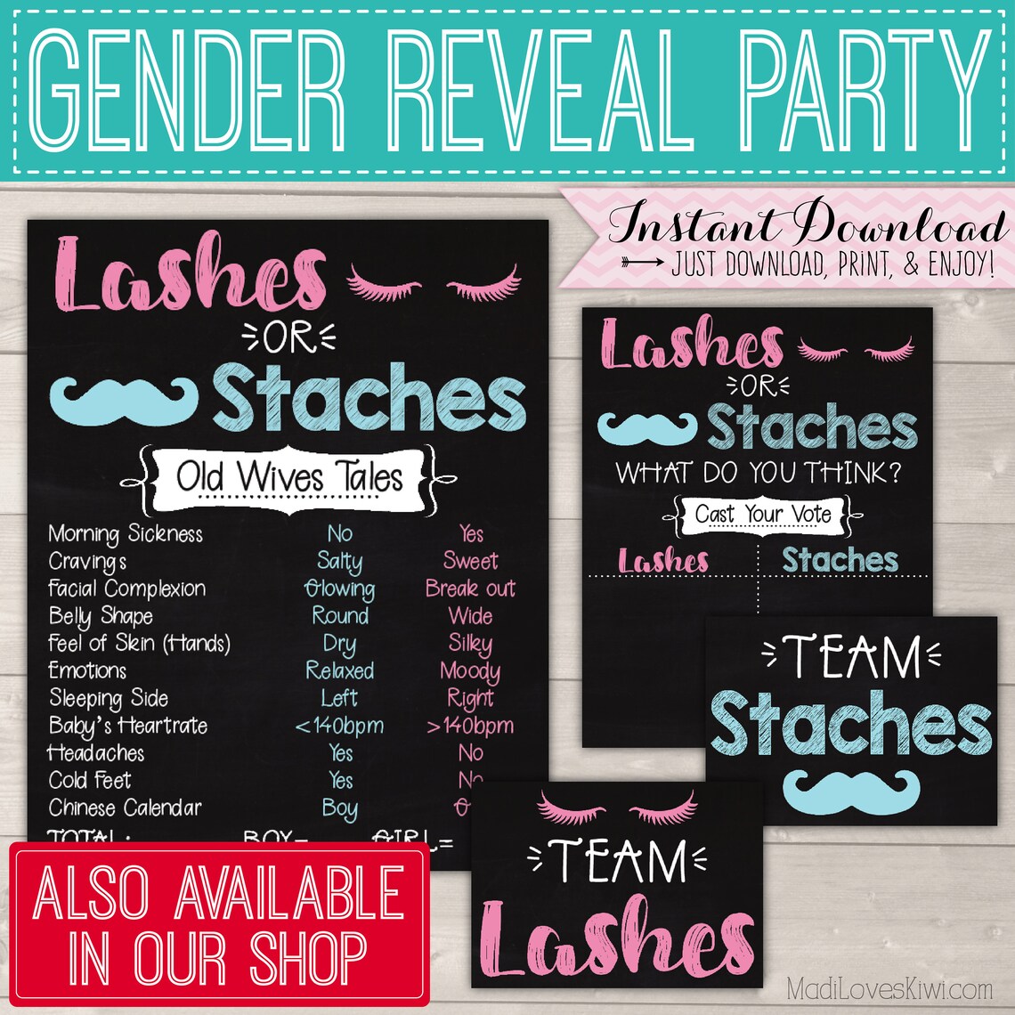 Personalized Gender Reveal Voting Poster Printable Gender Etsy