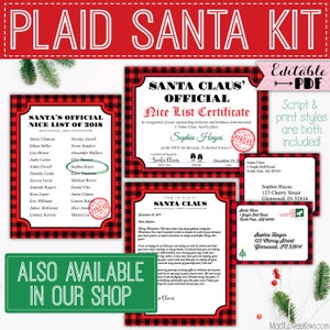 Personalized Letter From Santa Printable, Customized Envelope Template ...