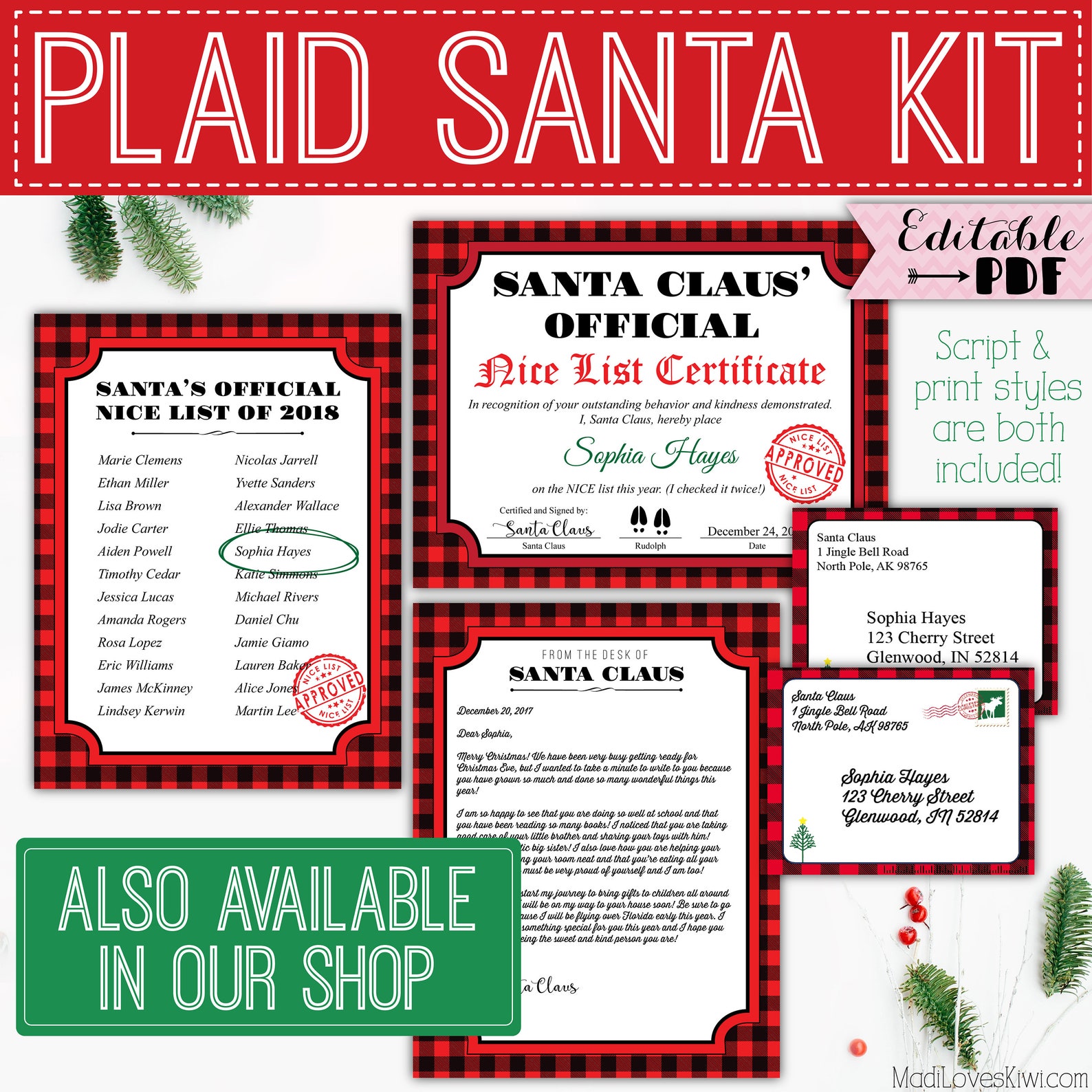 Printable Advent Calendar Boxes Instant Download Christmas - Etsy