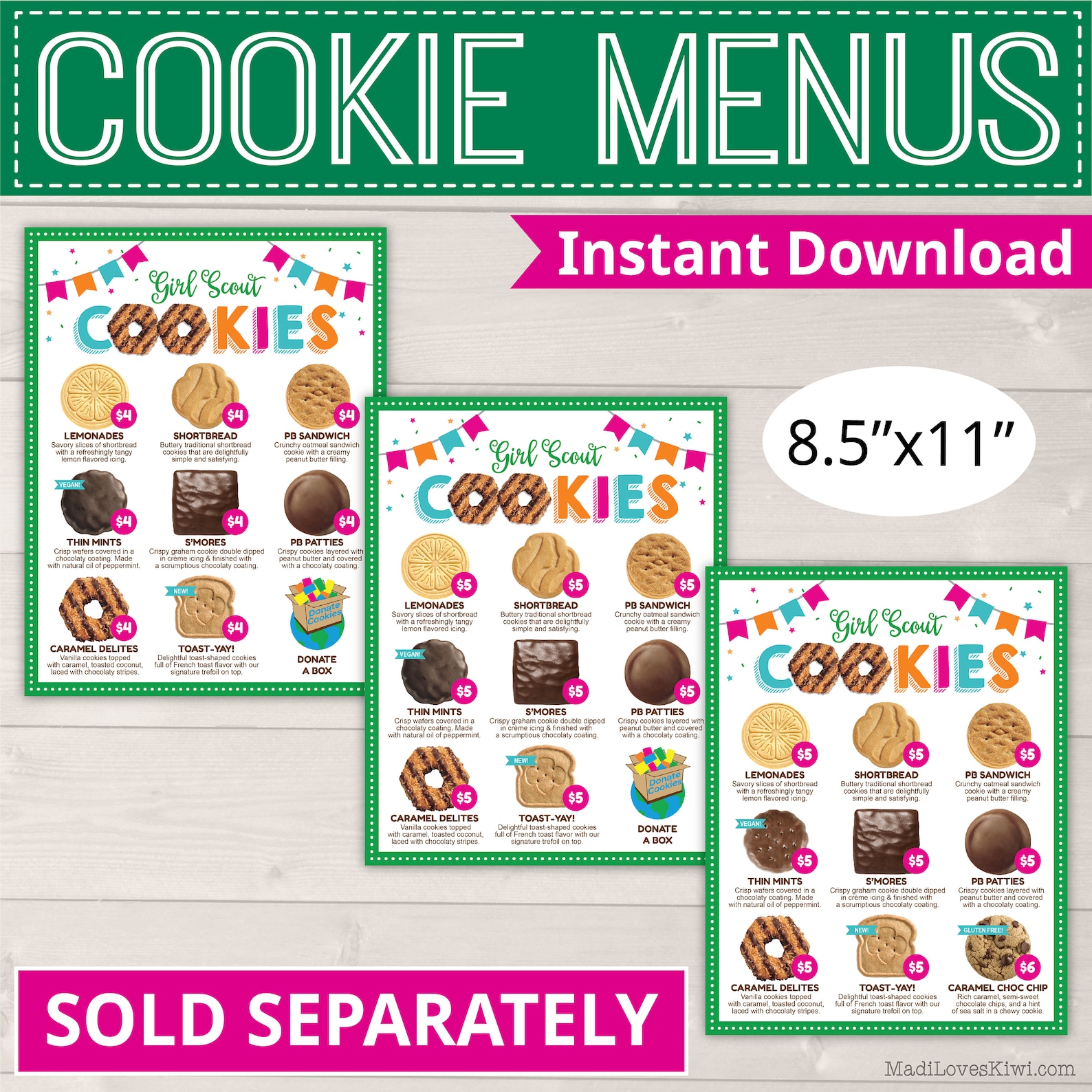 2023 Editable ABC Girl Scout Cookie Door Hanger With QR Code - Etsy