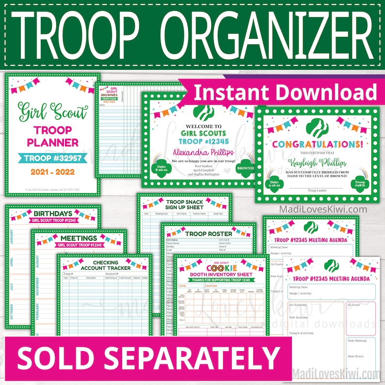 Editable Scout Bridging Certificate for All Levels Daisy Brownie Junior Cadet, Printable Ceremony Girl Troop Leader Instant Download DIY image 5