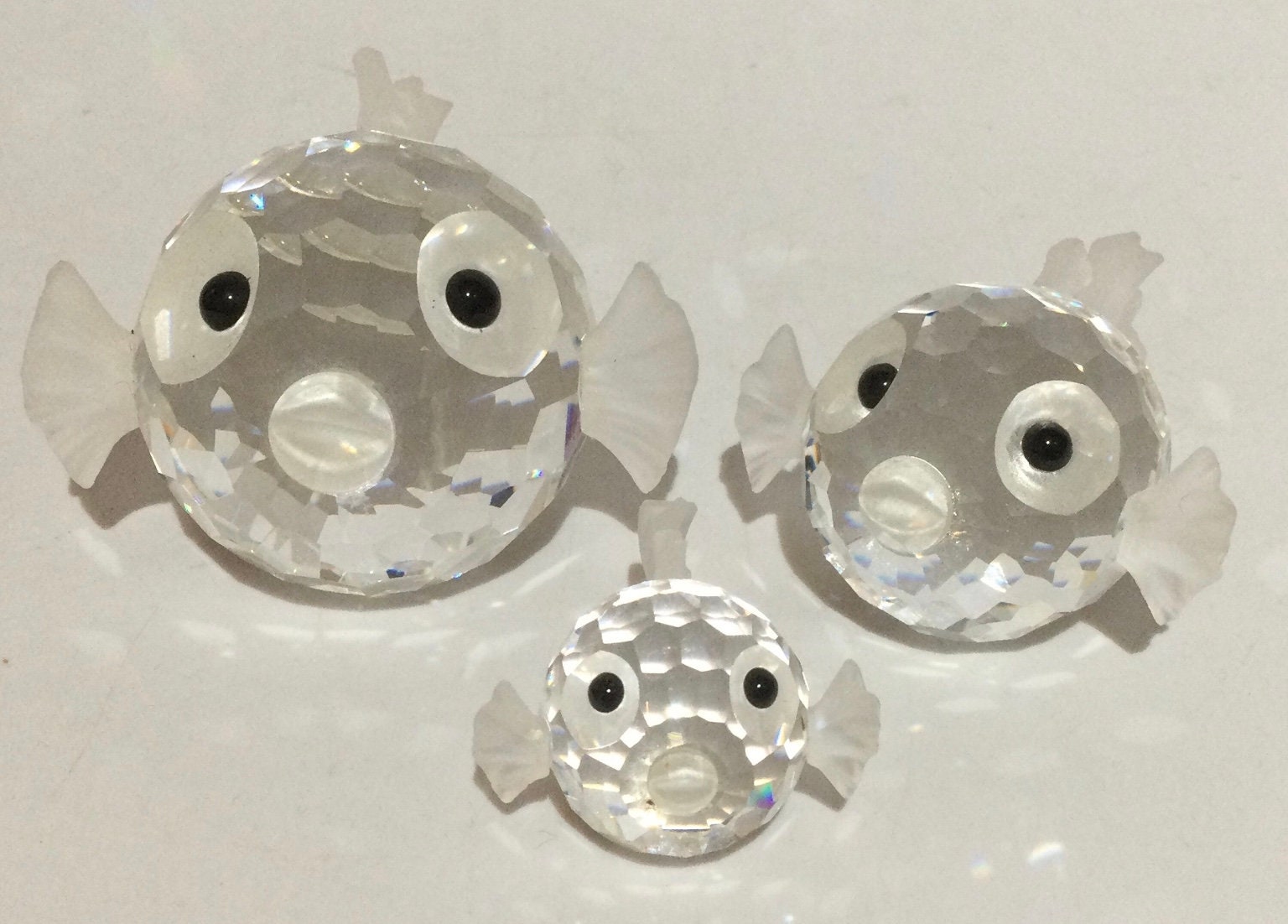 3 スワロフスキークリスタル フグ / フグ - Etsy 日本