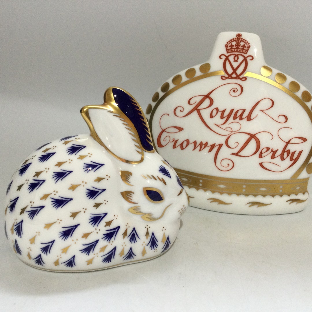 Royal Crown Derby RABBIT Paperweight - Etsy