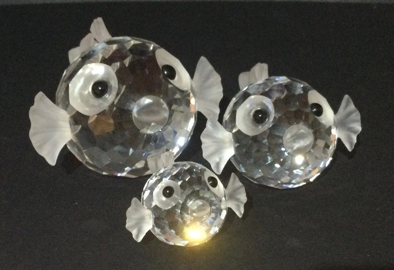 3 スワロフスキークリスタル フグ / フグ - Etsy 日本