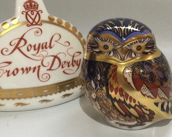 Royal Crown Derby LITTLE OWL Paperweight