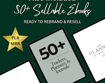 MRR PLR Ebook Editable Planners | Trackers and Journals Ideal for Passive Income | Make Money Online Ebook | Master Resell Rights
