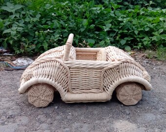 VW Car with natural rattan material for your home decor