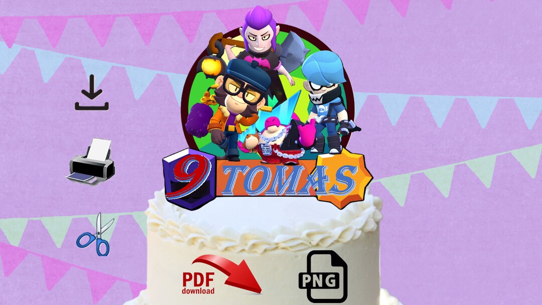 Brawl Stars Cake Topper, Digital File - Etsy