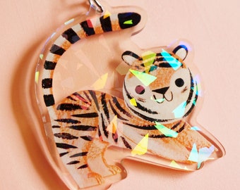 Little Tiger Charm Keychain