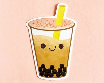 Boba Milk Tea Bubble Tea Vinyl Sticker