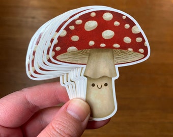 Toadstool Mushroom Vinyl Sticker