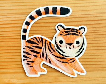 Pegatina de vinilo de Kid Tiger