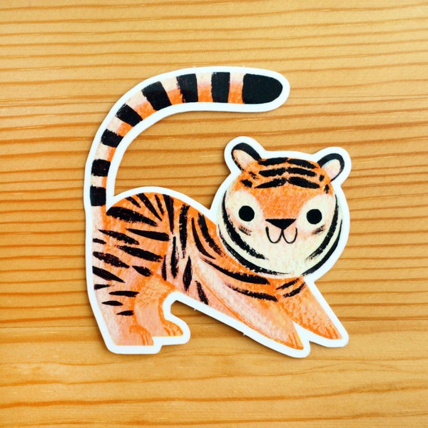 Kid Tiger Vinyl Sticker