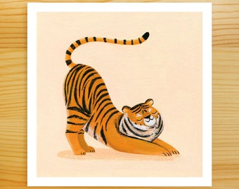 Tiger Stretch 5x5 Print