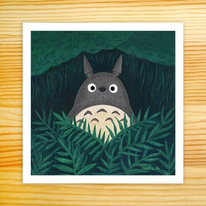 In A Forest Somewhere Totoro 5x5 Art Print